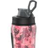 imageUnder Armour UA 28oz Playmaker Squeeze Insulated 2 Black Steel Camo OSFAPink Poppy