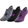imageUnder Armour Womens Breathe Lite Ultra Low Socks MultipairsStrobe Purple Assorted 3pairs