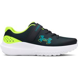 imageUnder Armour Kids Pre School Surge 4 Alternate Closure Running Shoes003 BlackHigh Vis YellowCircuit Teal
