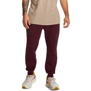 imageUnder Armour Mens Unstoppable Fleece Joggers  Breathable and StretchyDark Maroon  Black  600