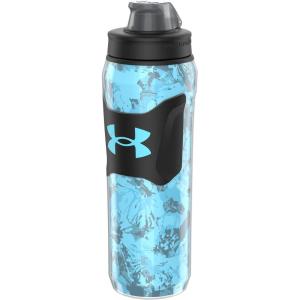 imageUnder Armour UA 28oz Playmaker Squeeze Insulated 2 Black Steel Camo OSFABlue Poppy