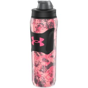 imageUnder Armour UA 28oz Playmaker Squeeze Insulated 2 Black Steel Camo OSFAPink Poppy