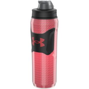 imageUnder Armour UA 28oz Playmaker Squeeze Insulated 2 Black Steel Camo OSFARed Dash