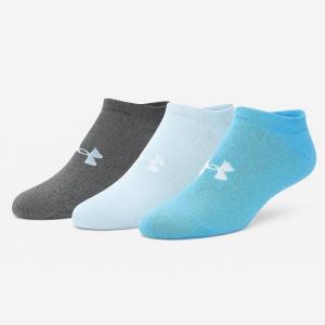 imageUnder Armour Womens Breathe Lite Ultra Low Socks MultipairsGlacier Blue Assorted 3pairs
