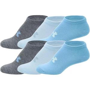 imageUnder Armour Womens Breathe Lite Ultra Low Socks MultipairsGlacier Blue Assorted 6pairs