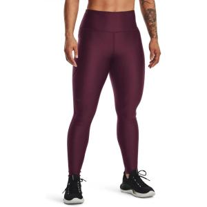 imageUnder Armour Womens HeatGear High Waisted Pocketed NoSlip Leggings600 Dark Maroon   Black