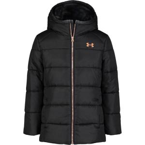 imageUnder Armour girls Quilted Puffer Jacket Front Pockets ampamp Hooded Back Midweight ampamp Water RepellentBlack