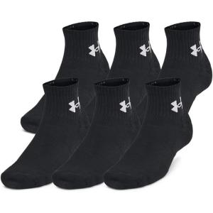 imageUnder Armour unisexadult Training Cotton Quarter Socks Multipairs002 Black  Black  White