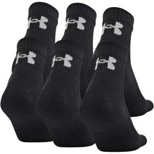 imageUnder Armour unisexadult Training Cotton Quarter Socks MultipairsBlack 6pairs