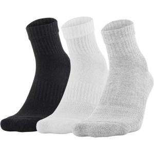 imageUnder Armour unisexadult Training Cotton Quarter Socks MultipairsTrue Gray Heather Assorted 2 3pairs