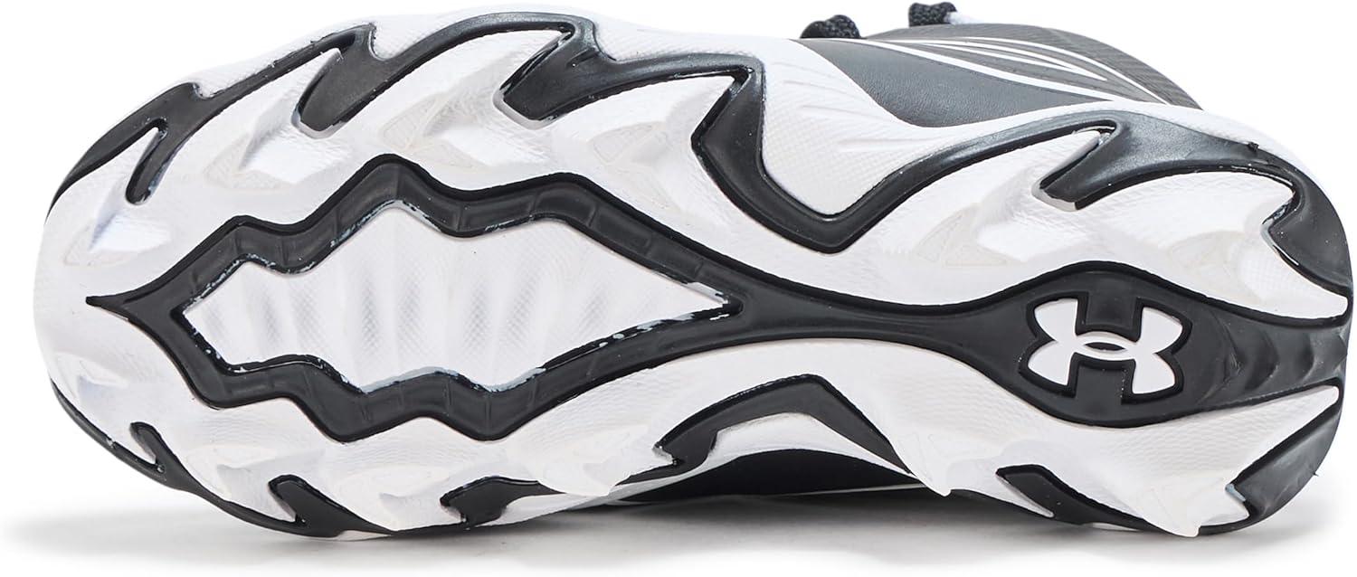 imageUnder Armour BabyBoys Leadoff Icon Mid Rm Jr Baseball Cleats Sneaker001 BlackWhiteBlack