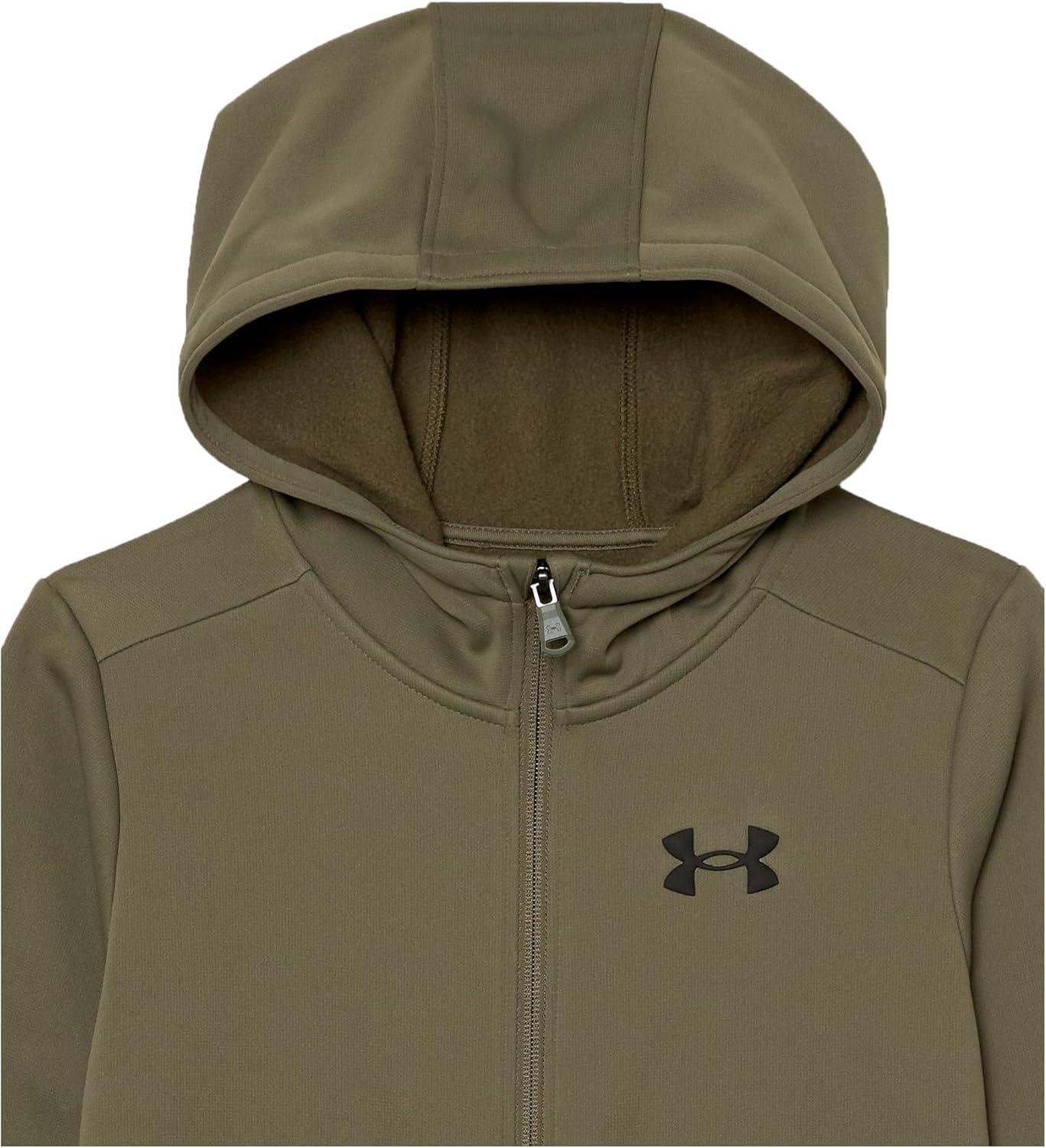imageUnder Armour Boys Armourfleece Full Zip Hoodie390 Marine Od Green   Black