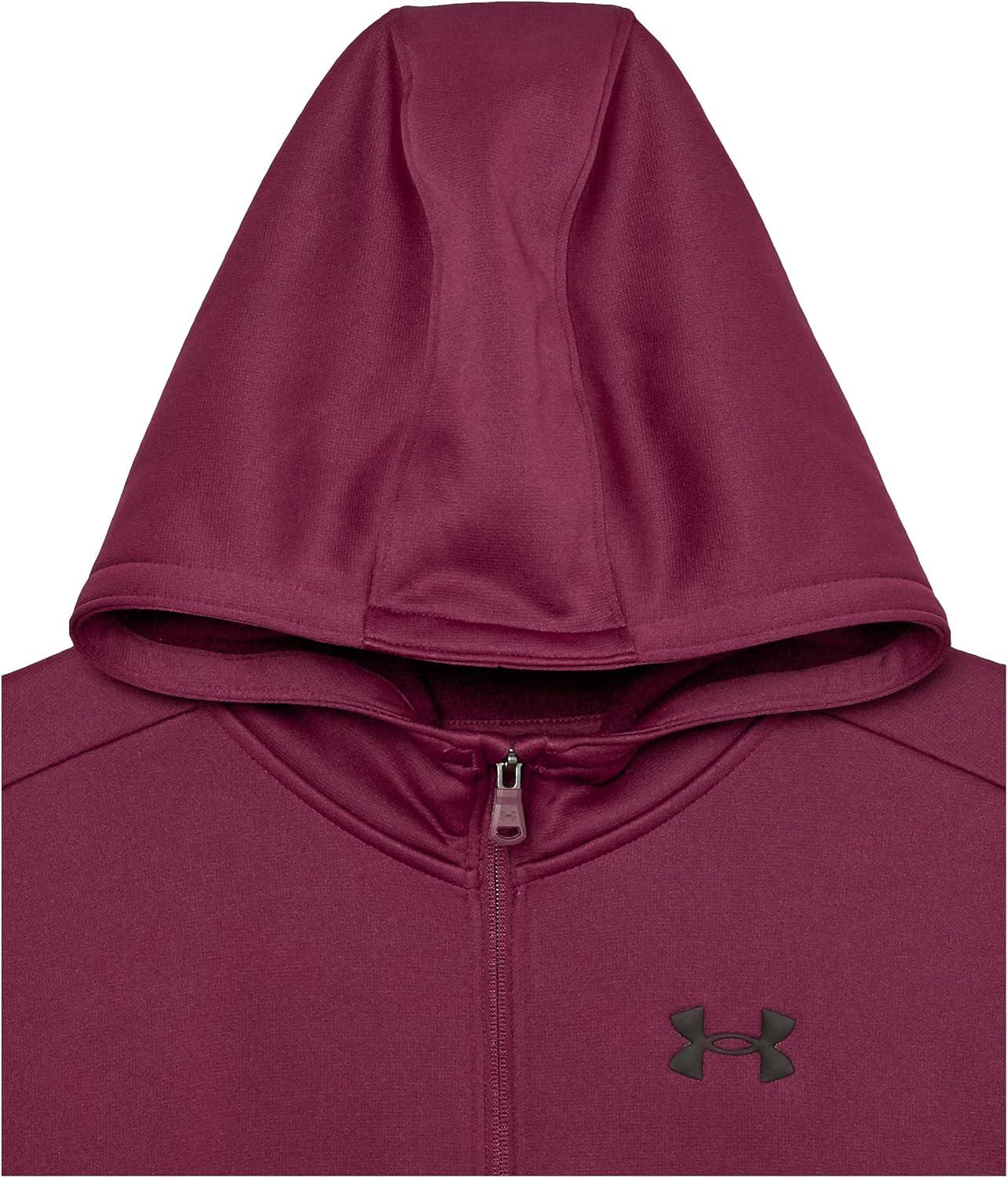 imageUnder Armour Boys Armourfleece Full Zip Hoodie600 Dark Maroon   Black