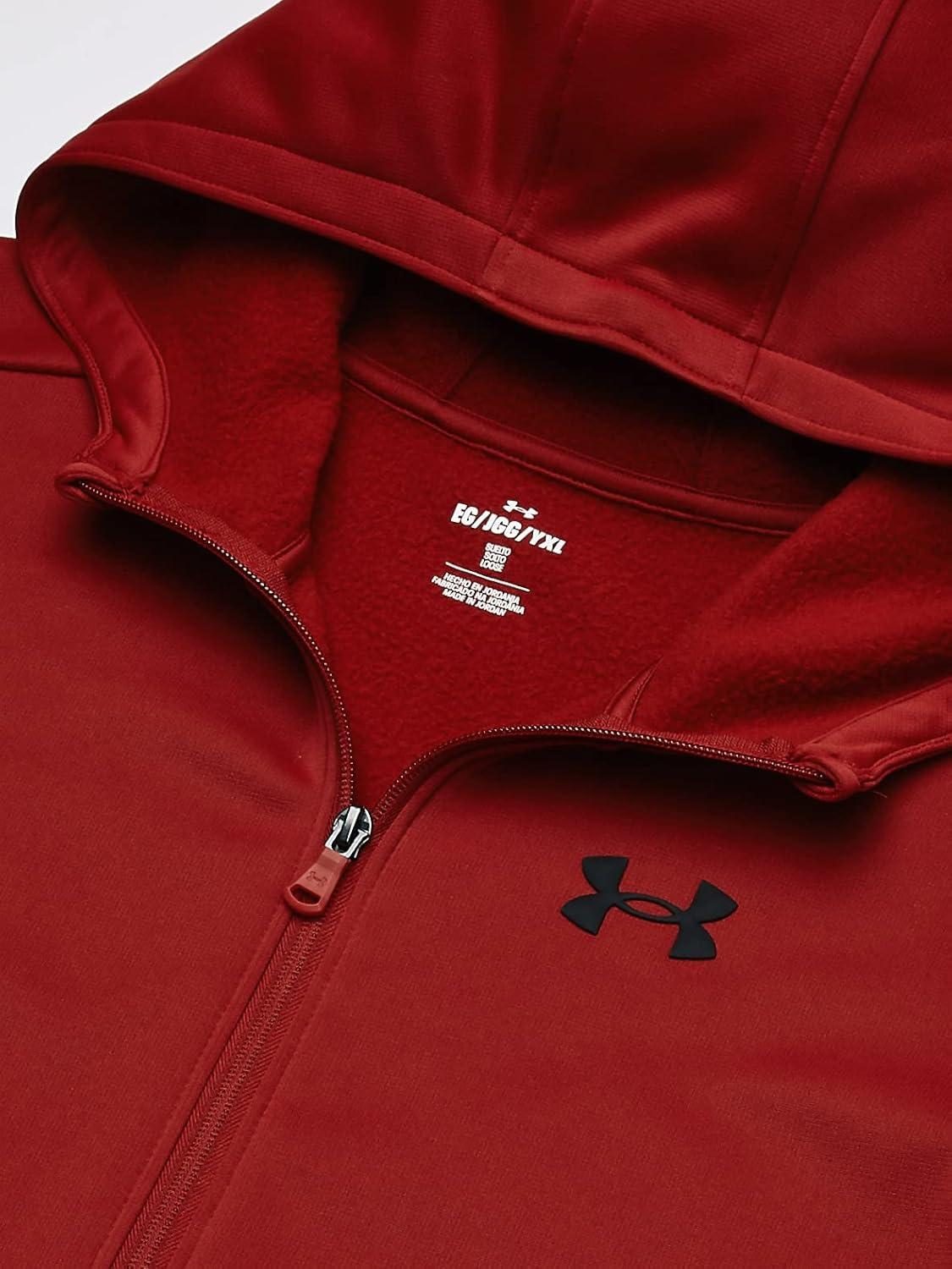 imageUnder Armour Boys Armourfleece Full Zip Hoodie610 Stadium Red   Black