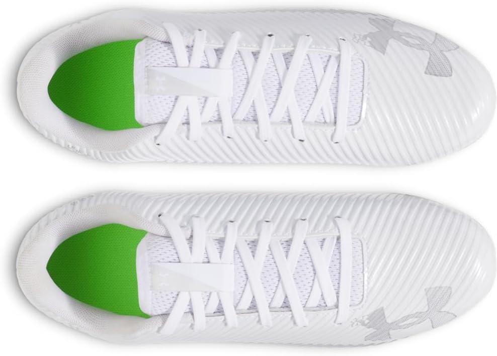 imageUnder Armour Boys Blur Select Jr Football Cleats Sneaker104 WhiteMetallic SilverMetallic Silver