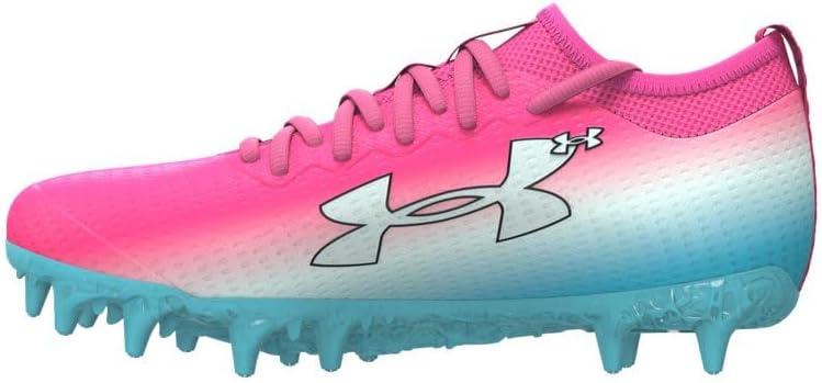 imageUnder Armour Boys Blur Select Jr Football Cleats Sneaker694 Pink RaveFresco BlueBlack