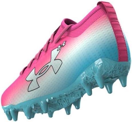 imageUnder Armour Boys Blur Select Jr Football Cleats Sneaker694 Pink RaveFresco BlueBlack