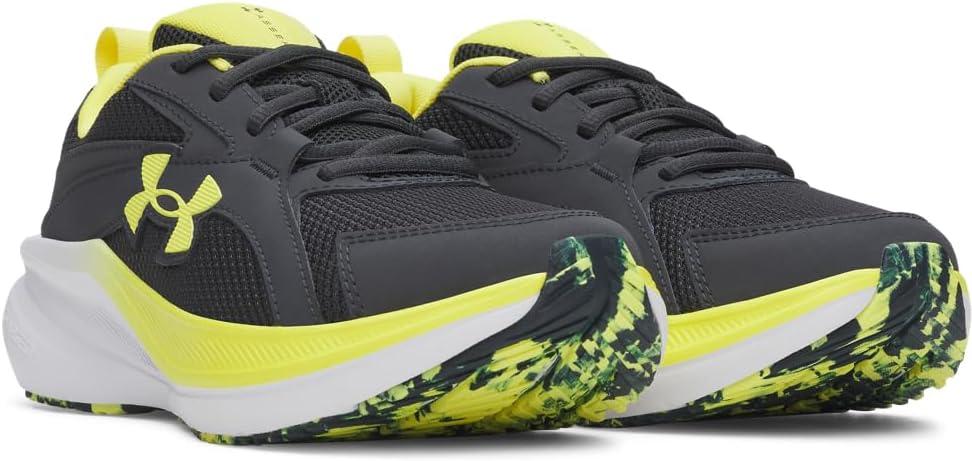 imageUnder Armour Boys Charged Assert 11 Running Shoes016 AnthraciteLumin YellowLumin Yellow
