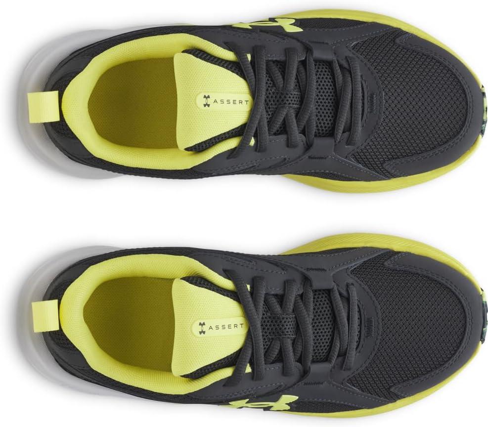 imageUnder Armour Boys Charged Assert 11 Running Shoes016 AnthraciteLumin YellowLumin Yellow