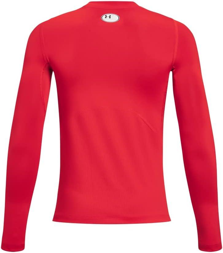 imageUnder Armour Boys HeatGear Armour LongSleeve TShirt600 Red   White