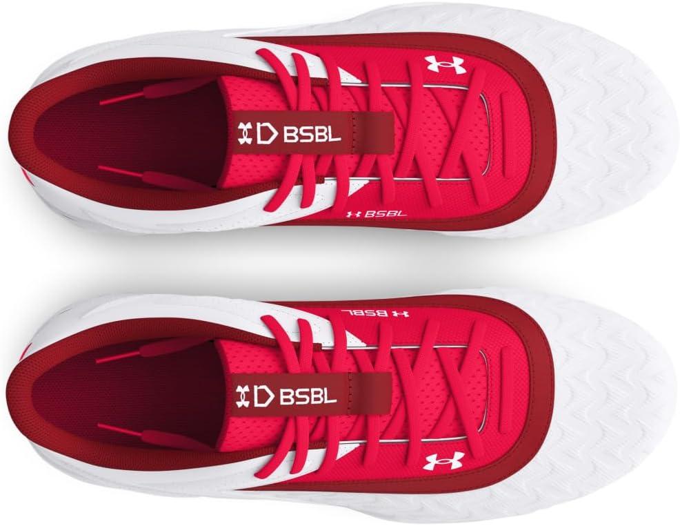 imageUnder Armour Boys Leadoff Low Rm Jr 30 Baseball Shoes600 RedWhiteRed