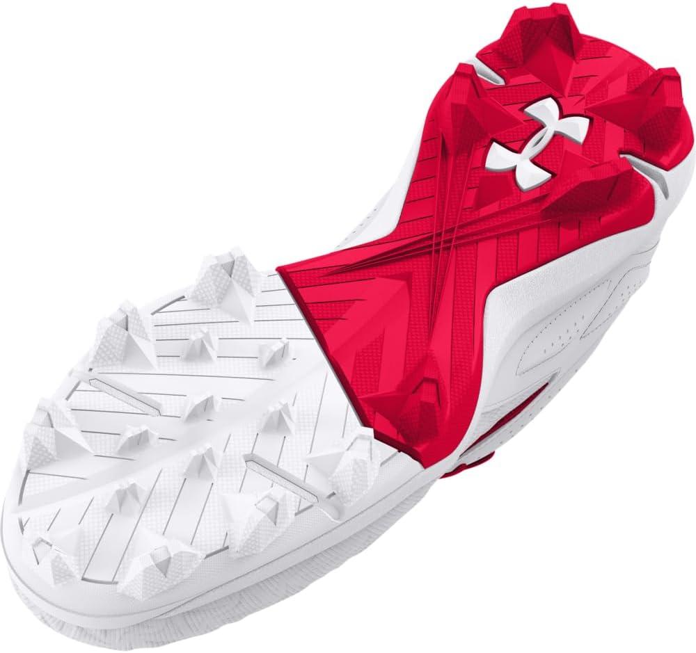 imageUnder Armour Boys Leadoff Low Rm Jr 30 Baseball Shoes600 RedWhiteRed