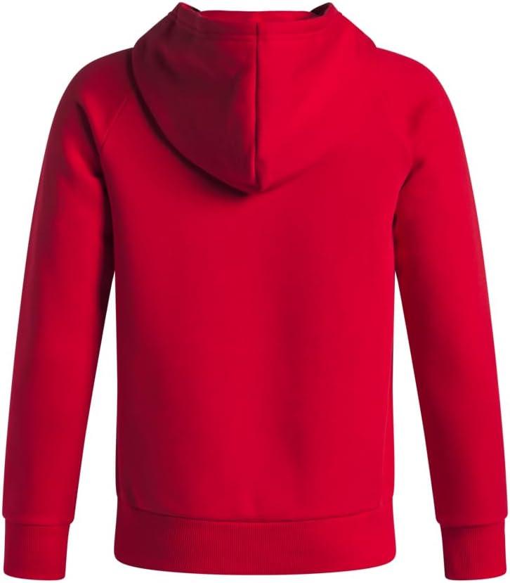 imageUnder Armour Boys Rival Fleece Big Logo Print Fill Hoodie600 Red   Black