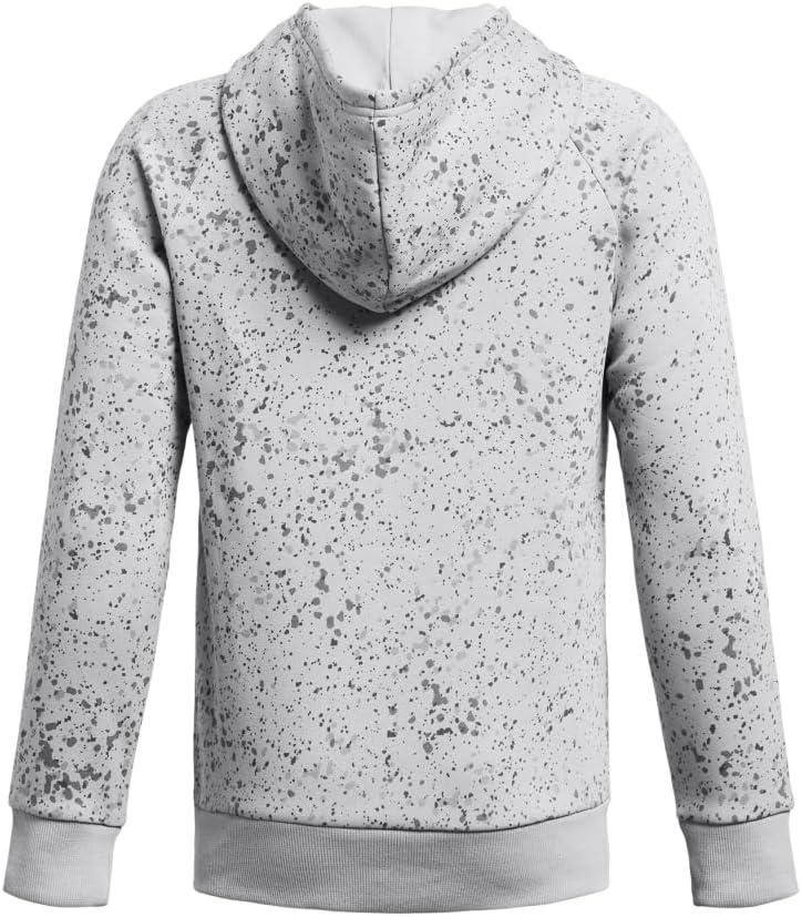 imageUnder Armour Boys Rival Fleece Printed Hoodie011 Mod Gray   White