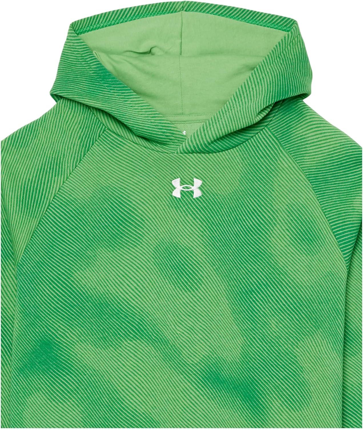 imageUnder Armour Boys Rival Fleece Printed Hoodie316 Green Screen   White