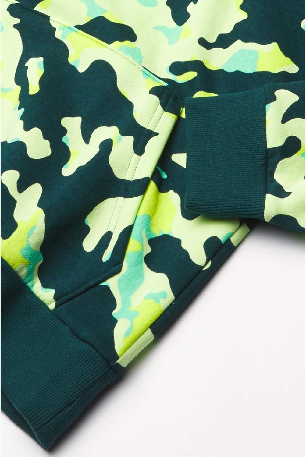 imageUnder Armour Boys Rival Fleece Printed HoodieBlackout Teal 461Onyx White