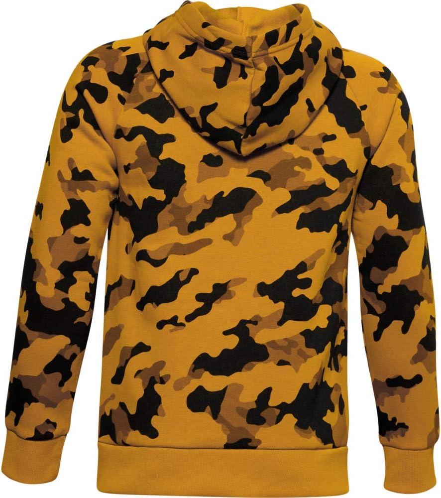 imageUnder Armour Boys Rival Fleece Printed HoodieGolden Yellow 711Onyx White