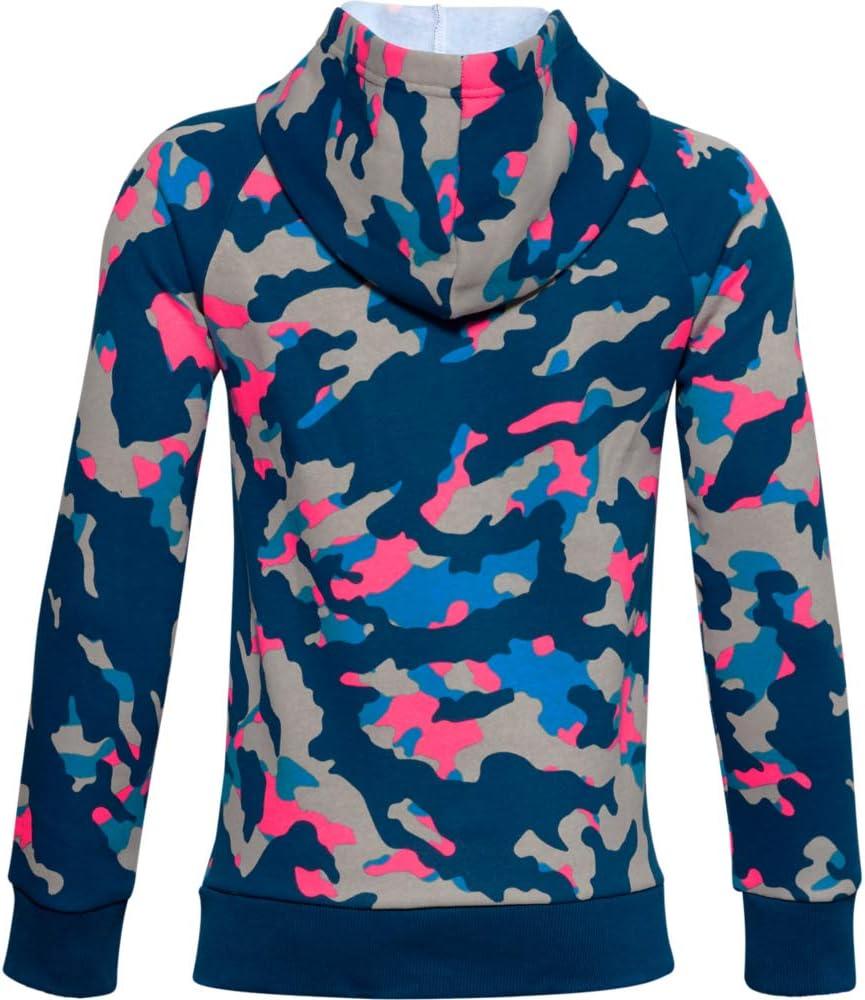 imageUnder Armour Boys Rival Fleece Printed HoodieGraphite Blue 581Onyx White