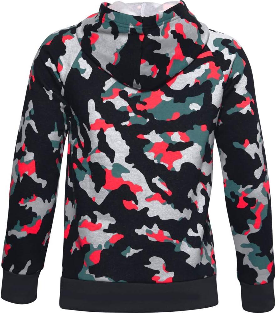 imageUnder Armour Boys Rival Fleece Printed HoodieLichen Blue 424Onyx White