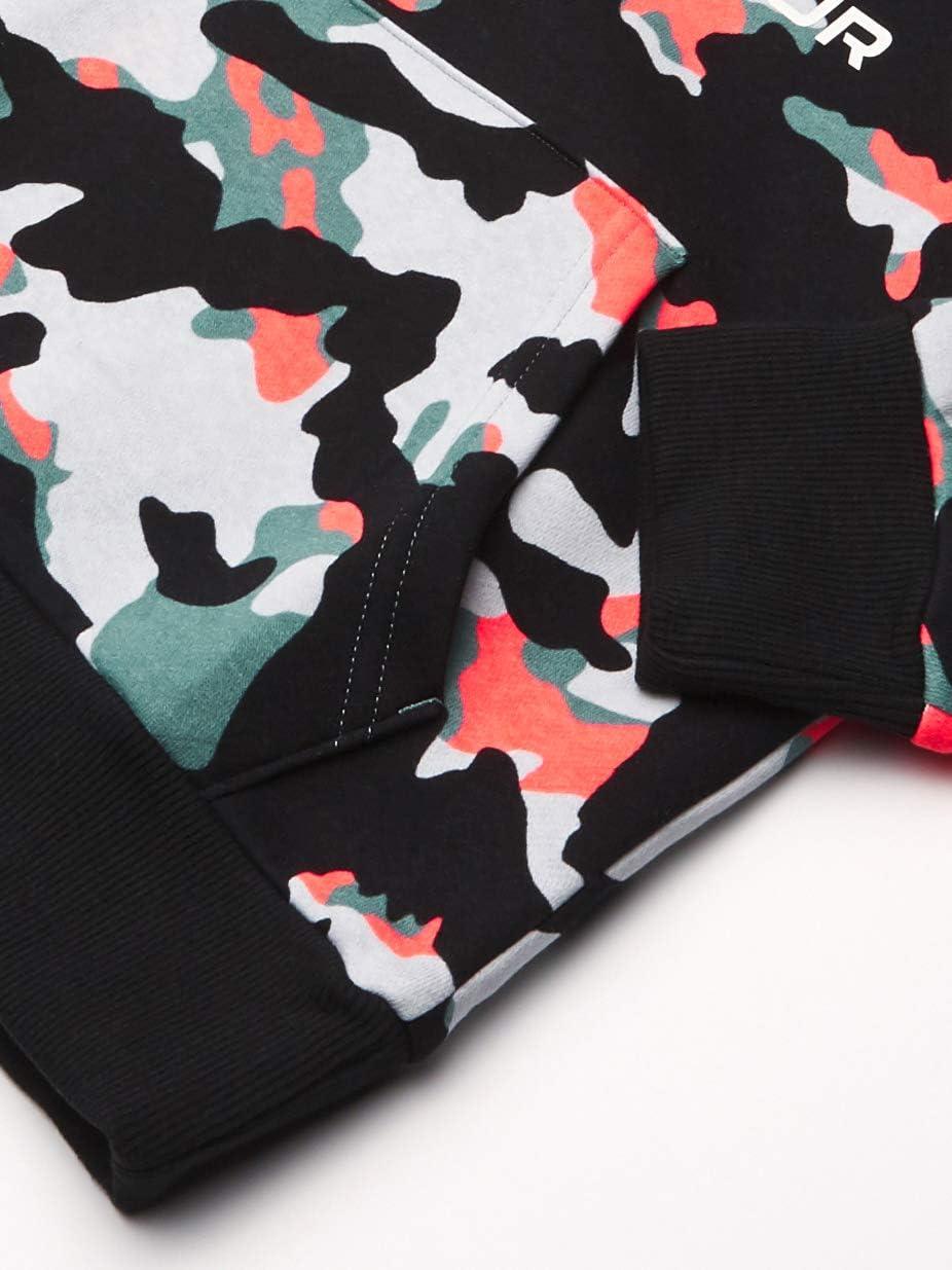 imageUnder Armour Boys Rival Fleece Printed HoodieLichen Blue 424Onyx White