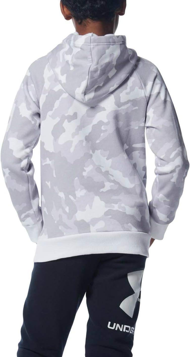 imageUnder Armour Boys Rival Fleece Printed HoodieMod Gray 011White