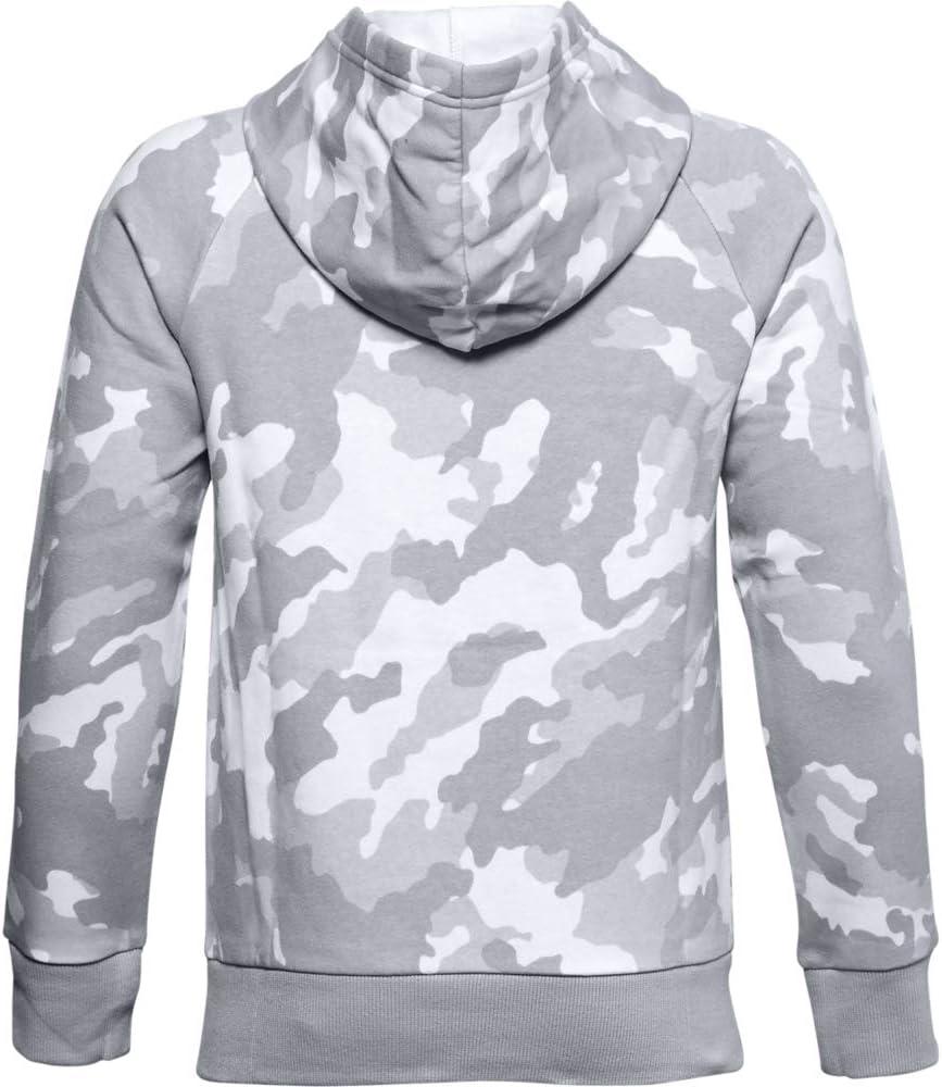 imageUnder Armour Boys Rival Fleece Printed HoodieMod Gray 011White