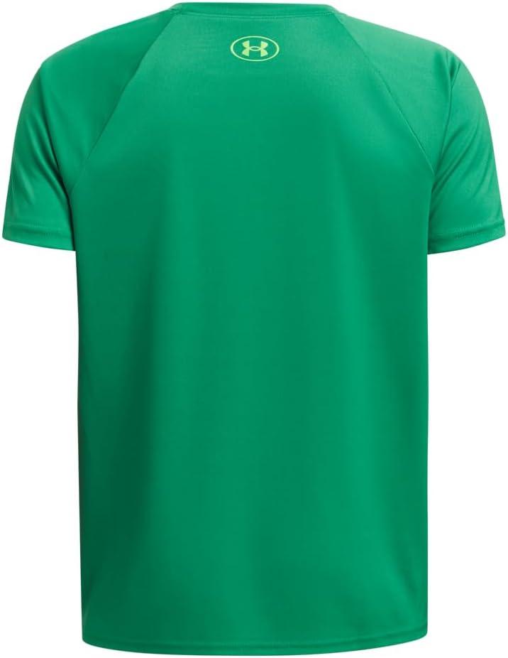 imageUnder Armour Boys Tech Hybrid Printed Fill ShortSleeve TShirt305 Team Kelly Green   Cyber Green
