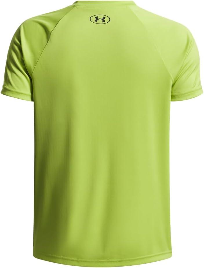 imageUnder Armour Boys Tech Hybrid Printed Fill ShortSleeve TShirt326 Green Vibe   Black