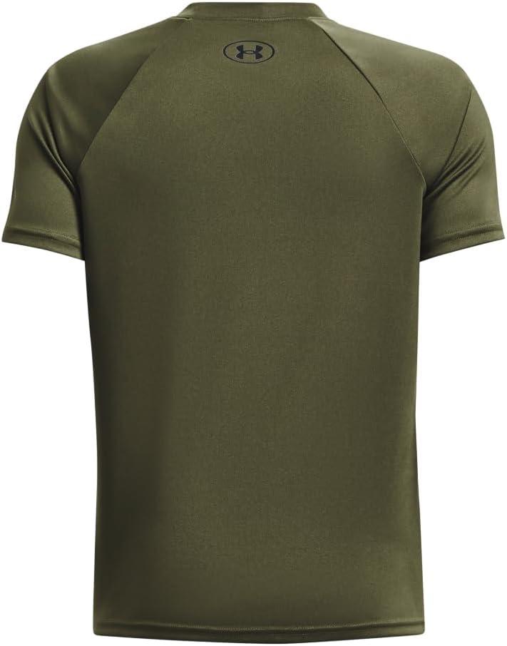 imageUnder Armour Boys Tech Hybrid Printed Fill ShortSleeve TShirt390 Marine Od Green   Black