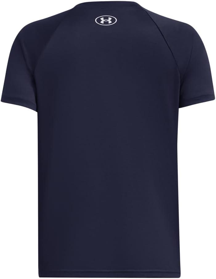 imageUnder Armour Boys Tech Hybrid Printed Fill ShortSleeve TShirt410 Midnight Navy  Downpour Gray  Mod Gray