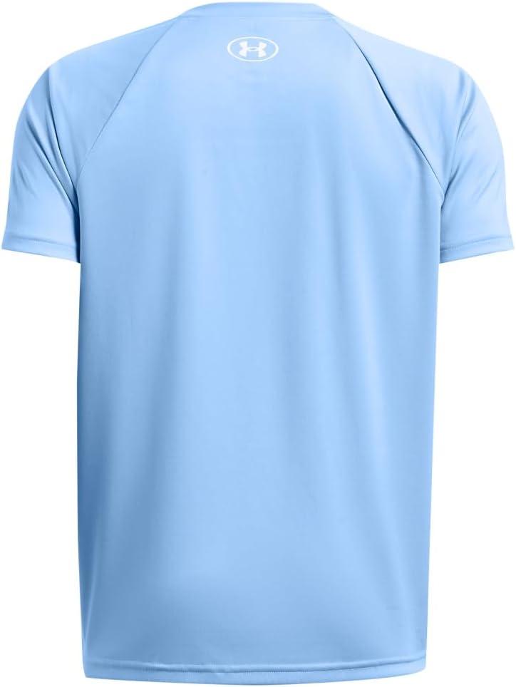 imageUnder Armour Boys Tech Hybrid Printed Fill ShortSleeve TShirt465 Horizon Blue  Anthracite  White