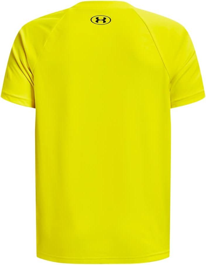 imageUnder Armour Boys Tech Hybrid Printed Fill ShortSleeve TShirt705 Yellow Ray   Black