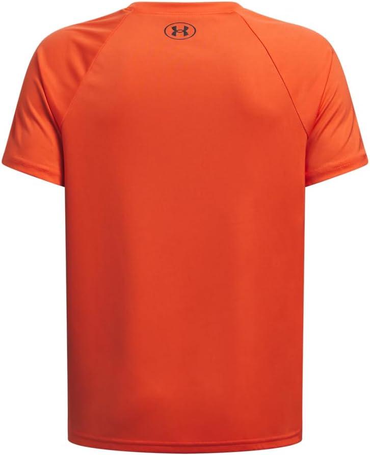 imageUnder Armour Boys Tech Hybrid Printed Fill ShortSleeve TShirt847 Fire   Black