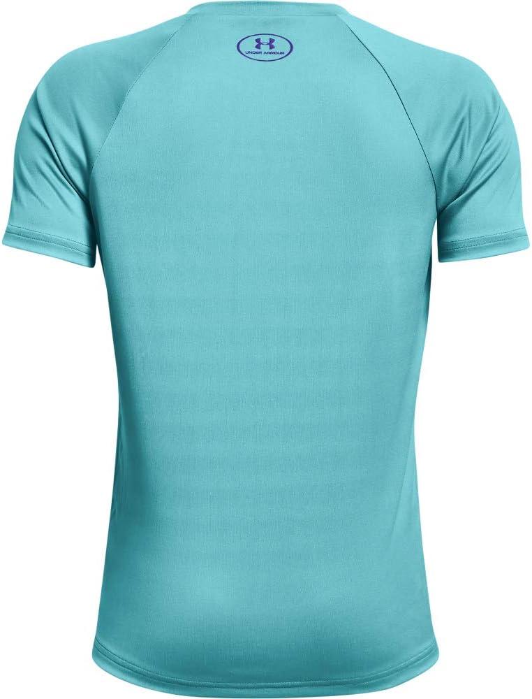 imageUnder Armour Boys Tech Hybrid Printed Fill ShortSleeve TShirtCosmos 476Ultra Indigo