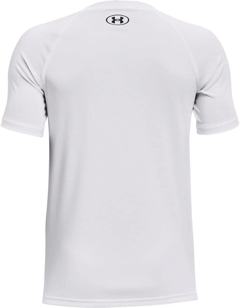 imageUnder Armour Boys Tech Hybrid Printed Fill ShortSleeve TShirtWhite 100Black