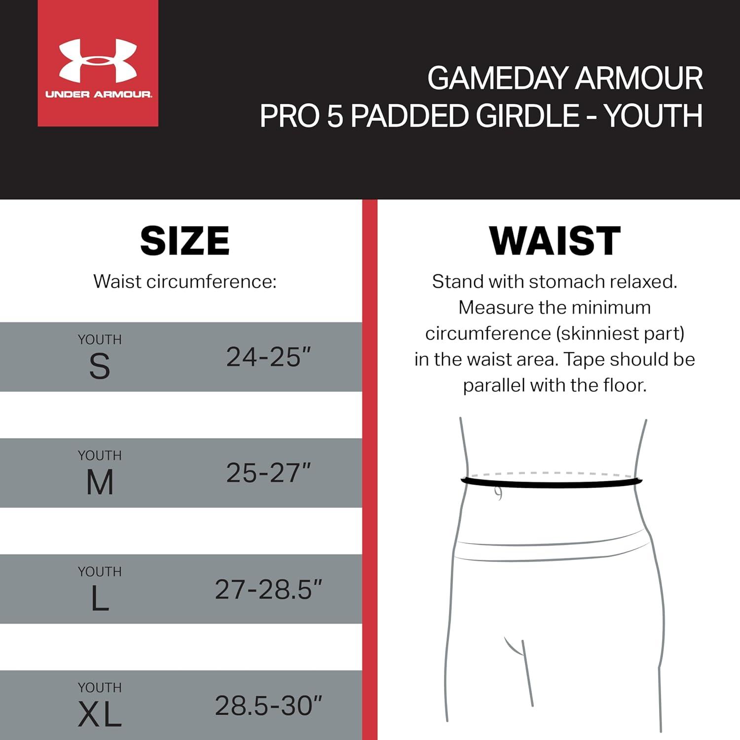 imageUnder Armour Gameday Armour 5Pad Football Girdle for Men Youth Football Girdle with PadsWhite