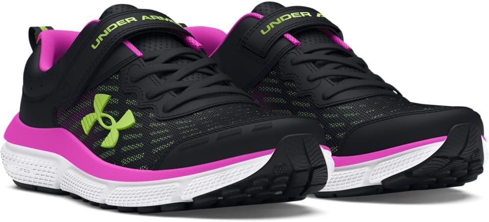imageUnder Armour Girls Pre School Assert 10 Alternate Closure Sneaker002 BlackVivid MagentaMorph Green