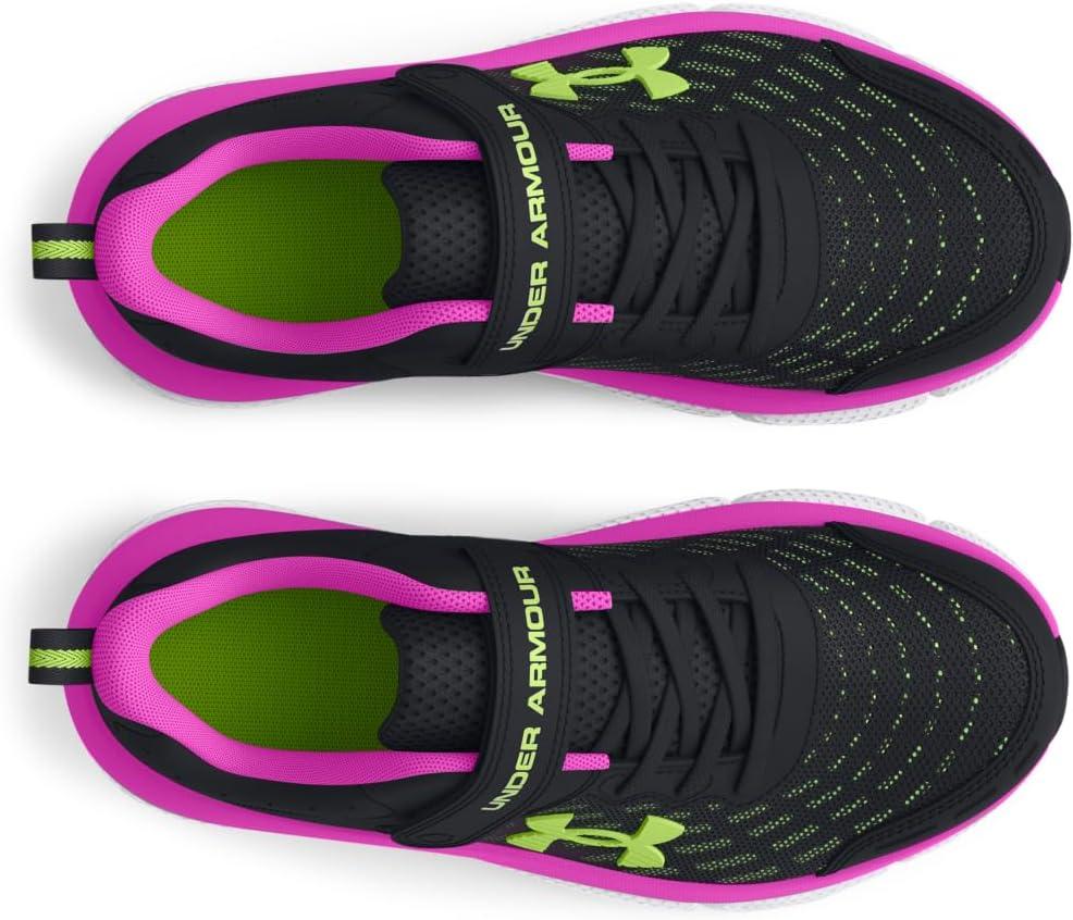 imageUnder Armour Girls Pre School Assert 10 Alternate Closure Sneaker002 BlackVivid MagentaMorph Green