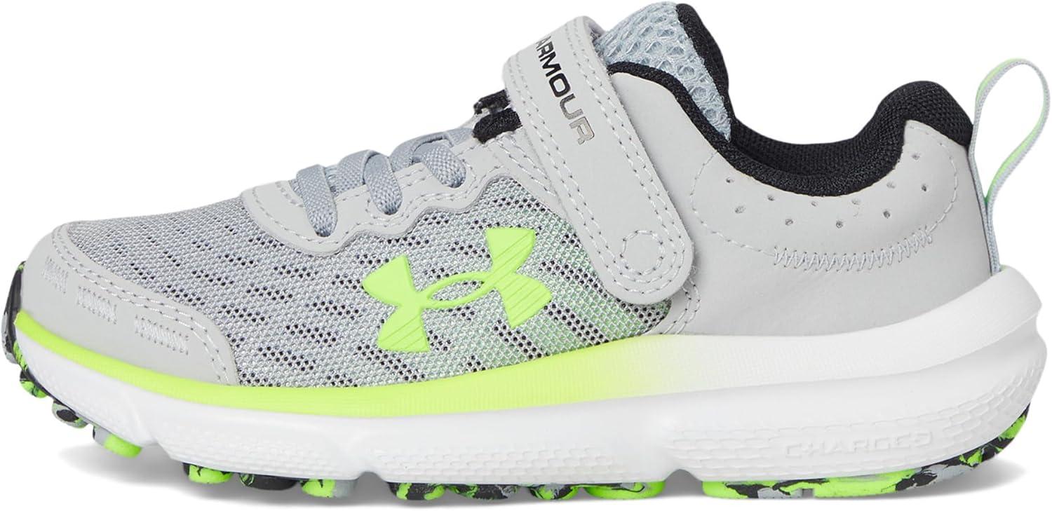 imageUnder Armour Girls Pre School Assert 10 Alternate Closure Sneaker012 Mod GrayBlackHyper Green