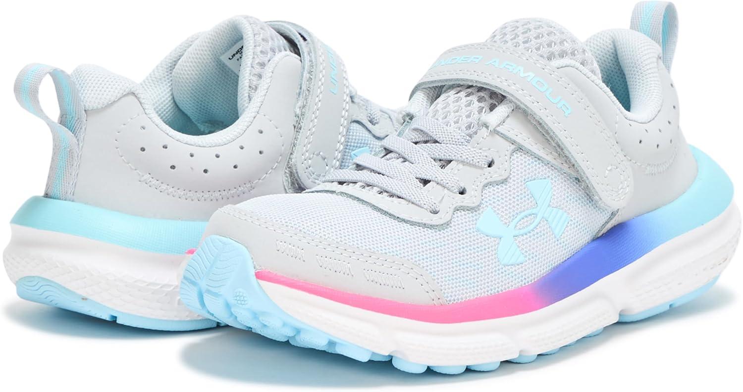 imageUnder Armour Girls Pre School Assert 10 Alternate Closure Sneaker015 Halo GrayStreamStream
